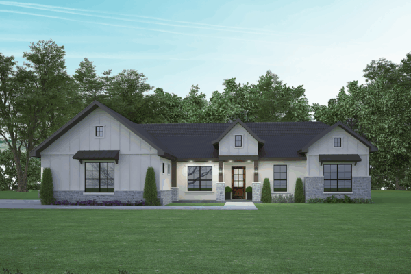 ST LUCIA - Blueprints - (Front Elevation B)